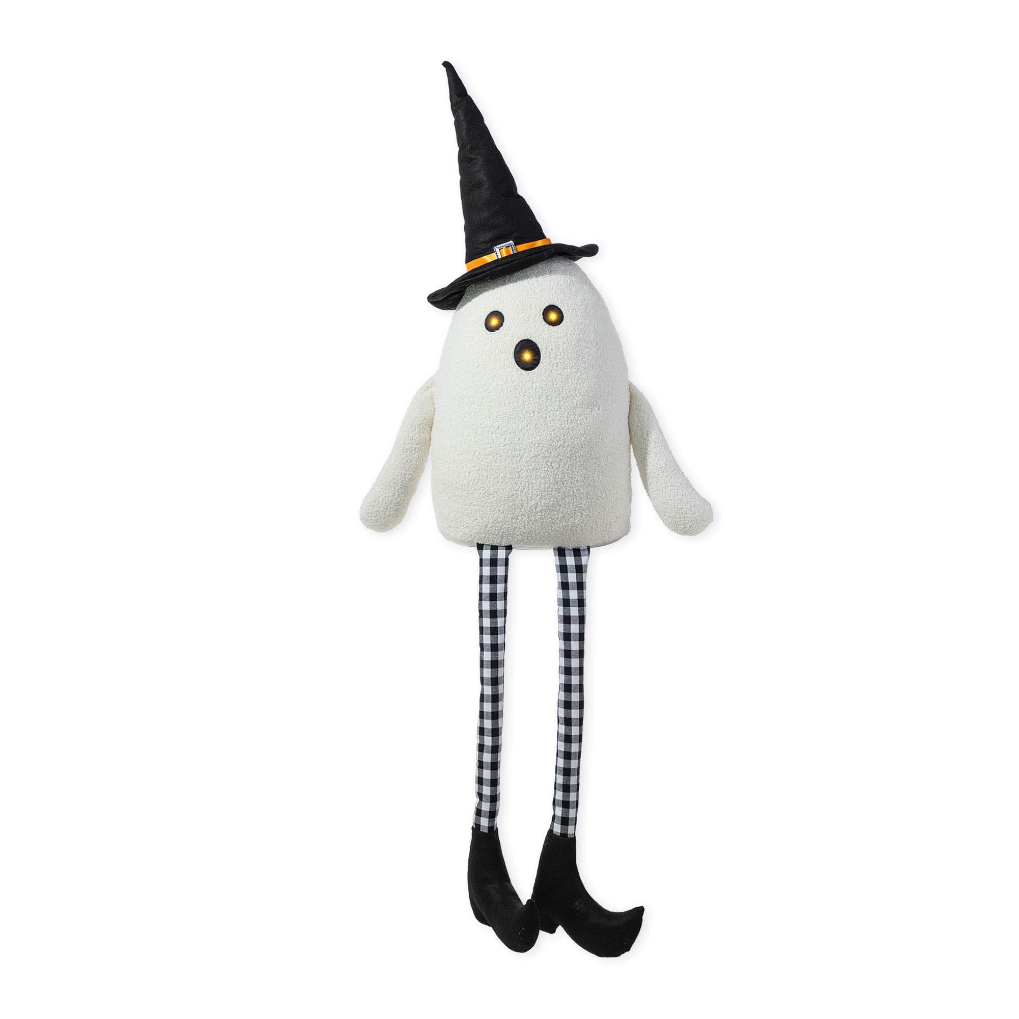 Glitzhome® 65.25"H Lighted Halloween Oversized Fabric Ghost Shelf Sitter